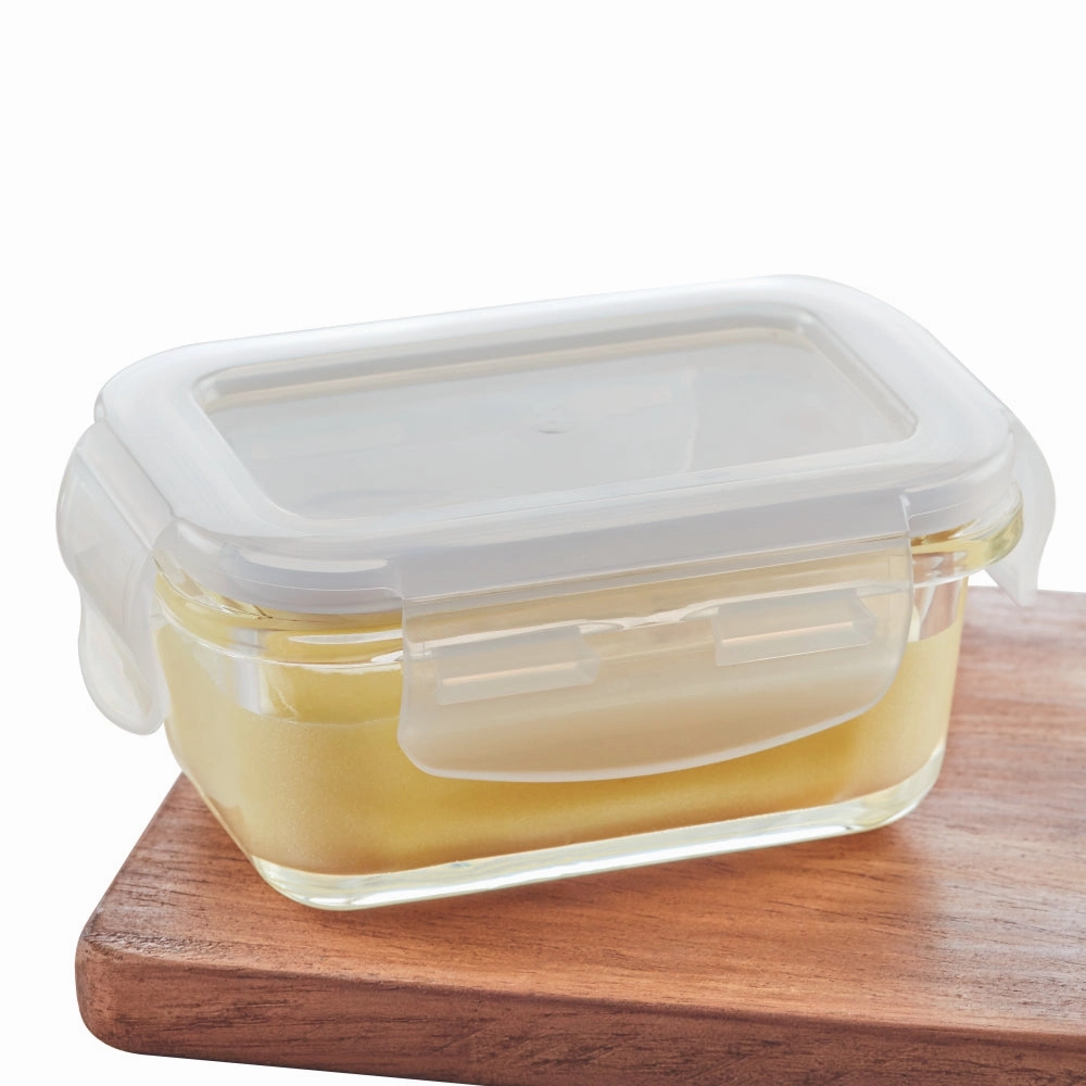 Borosil Klip n Store Rectangular Glass Container, 120 ml