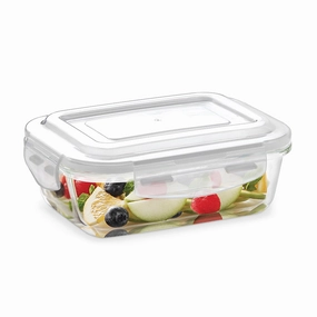 Borosil Klip n Store Rectangular Glass Container, 370 ml food storage,storage containers,kitchen storage