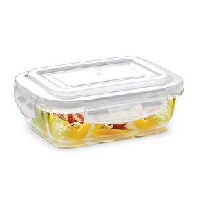 Borosil Klip n Store Rectangular Glass Container, 640 ml food storage,storage containers,kitchen storage