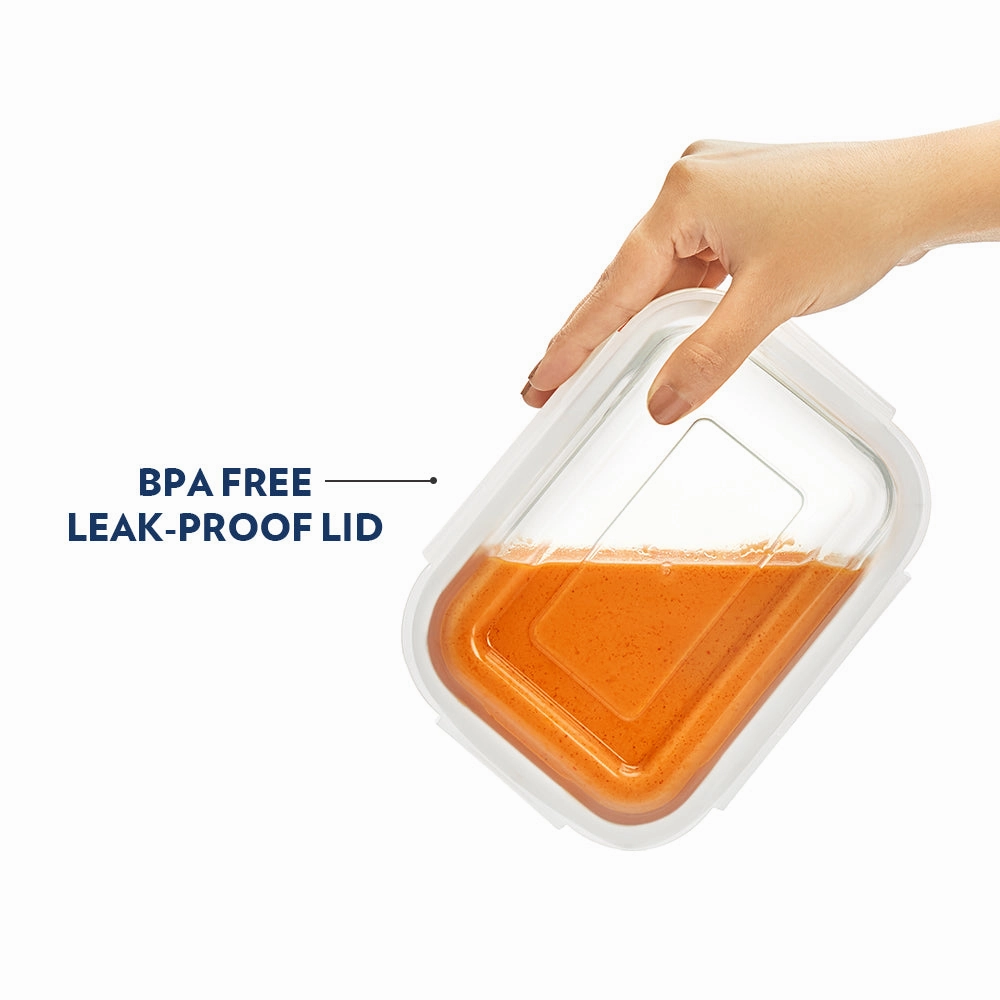 Borosil Klip n Store Rectangular Glass Container