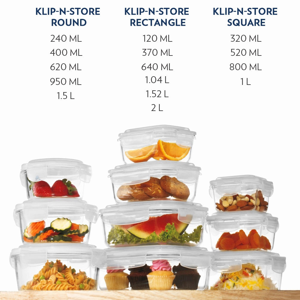 Borosil Klip n Store Rectangular Glass Container