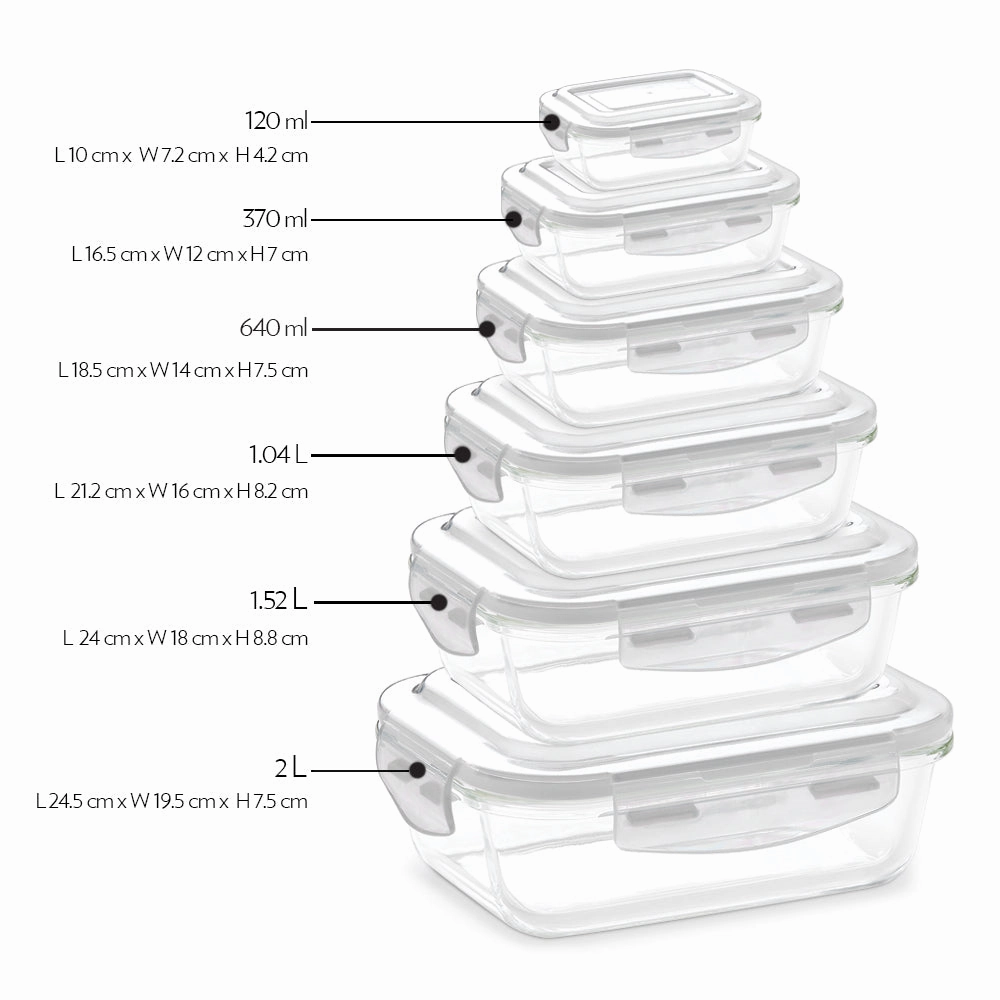 Borosil Klip n Store Rectangular Glass Container