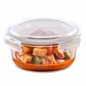 Borosil Klip n Store Round Glass Container, 1.5 L food storage,storage containers,kitchen storage