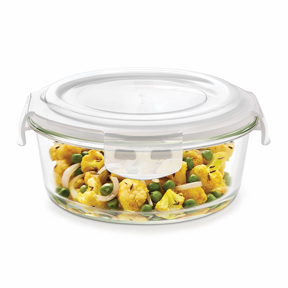 Borosil Klip n Store Round Glass Container food storage,storage containers,kitchen storage
