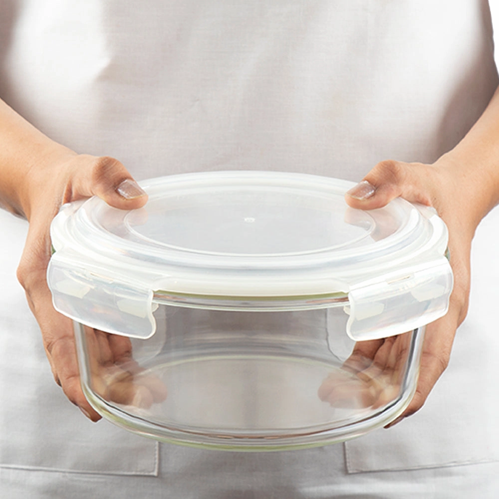 Borosil Klip n Store Round Glass Container