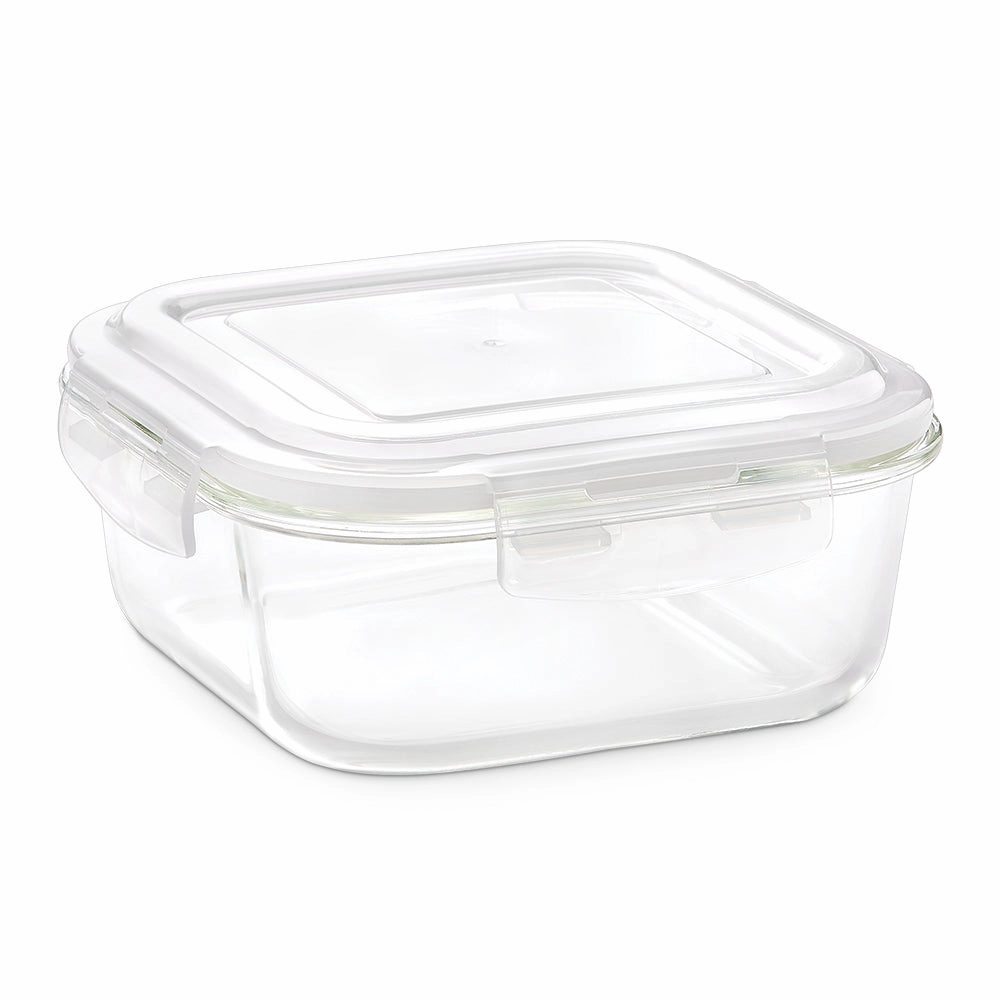 Borosil Klip n Store Square Glass Container, 1 L