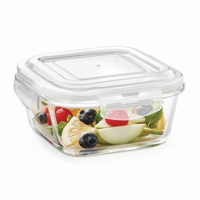 Borosil Klip n Store Square Glass Container, 800 ml food storage,storage containers,kitchen storage