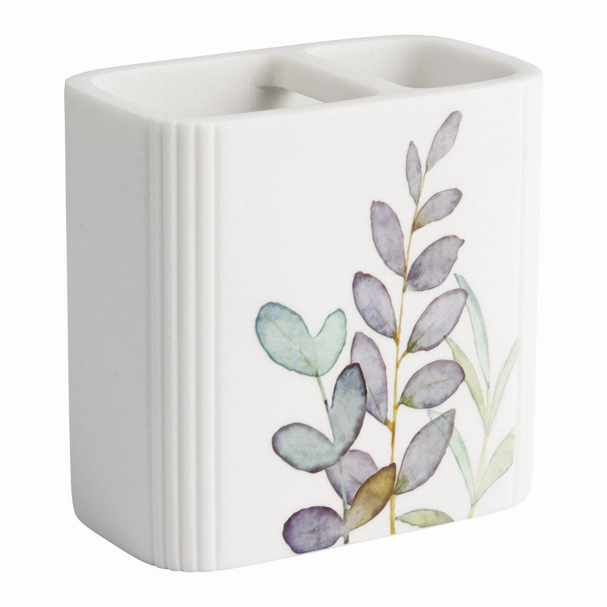 Botanical Toothbrush Holder - blue/green on white toothbrush holder,bathroom cup,bathroom organizer