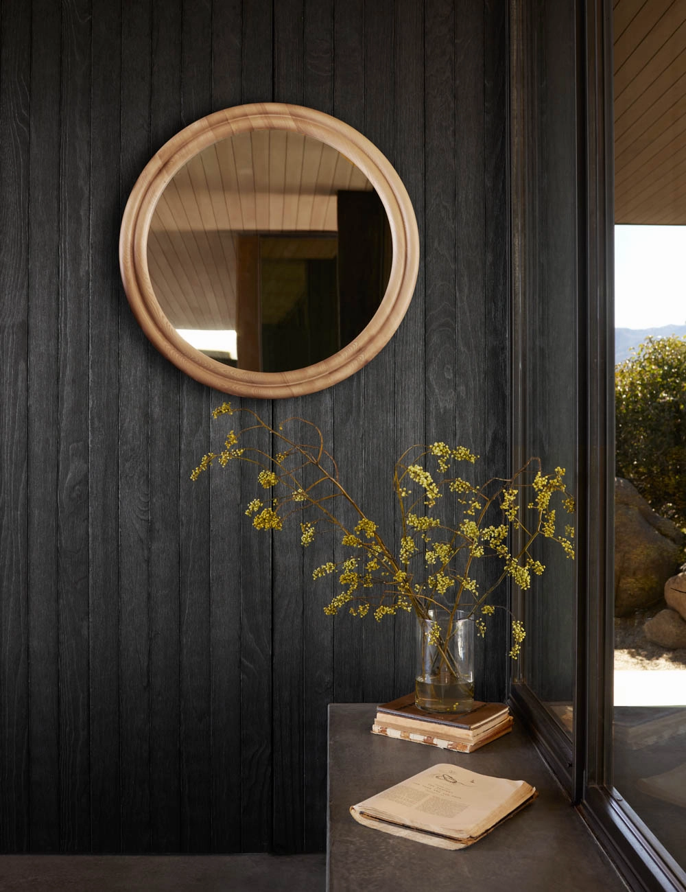 Bourdon Double-Framed Round Mirror decorative mirror,wall mirror,home decor