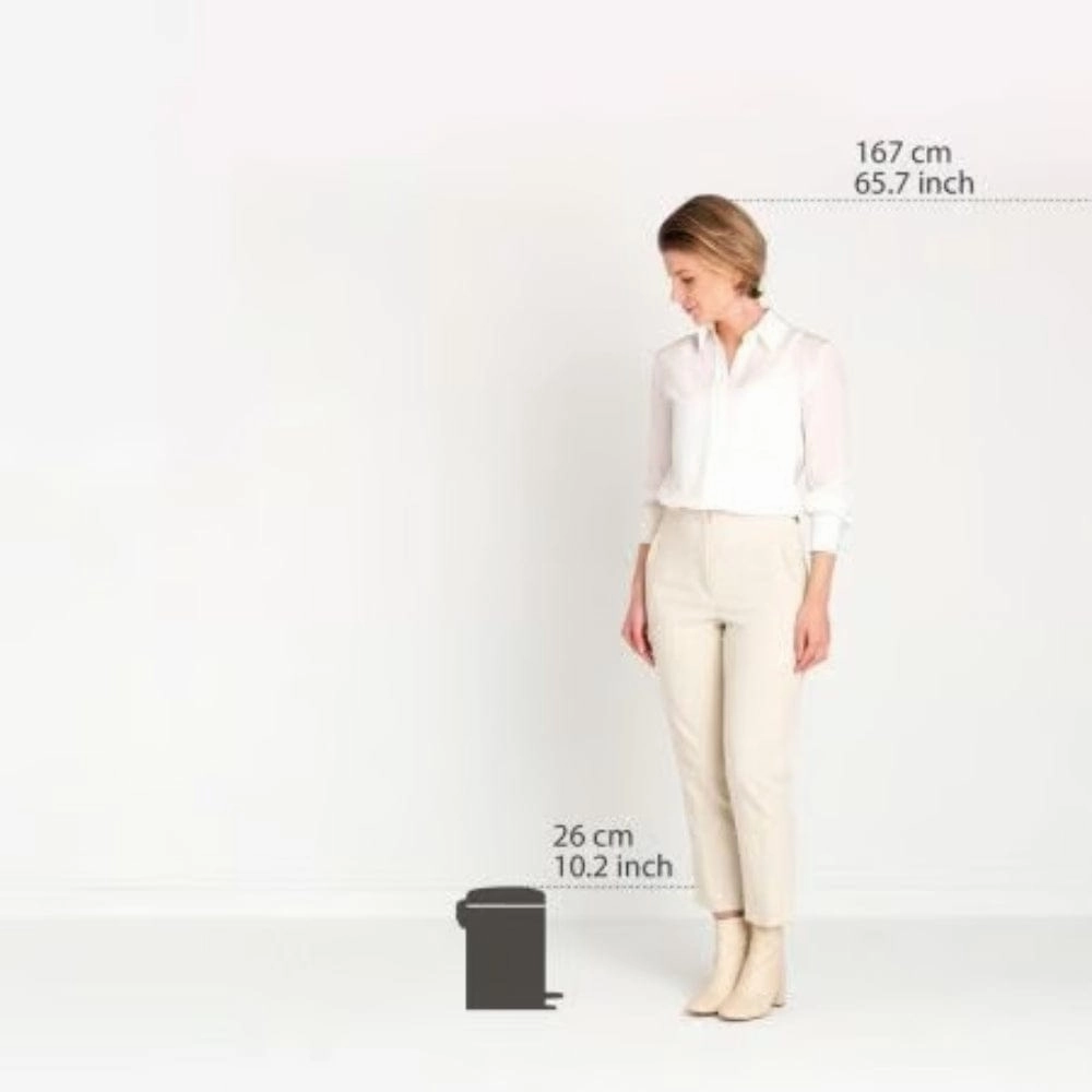 brabantia NewIcon Pedal Bin 3L In Brilliant Steel