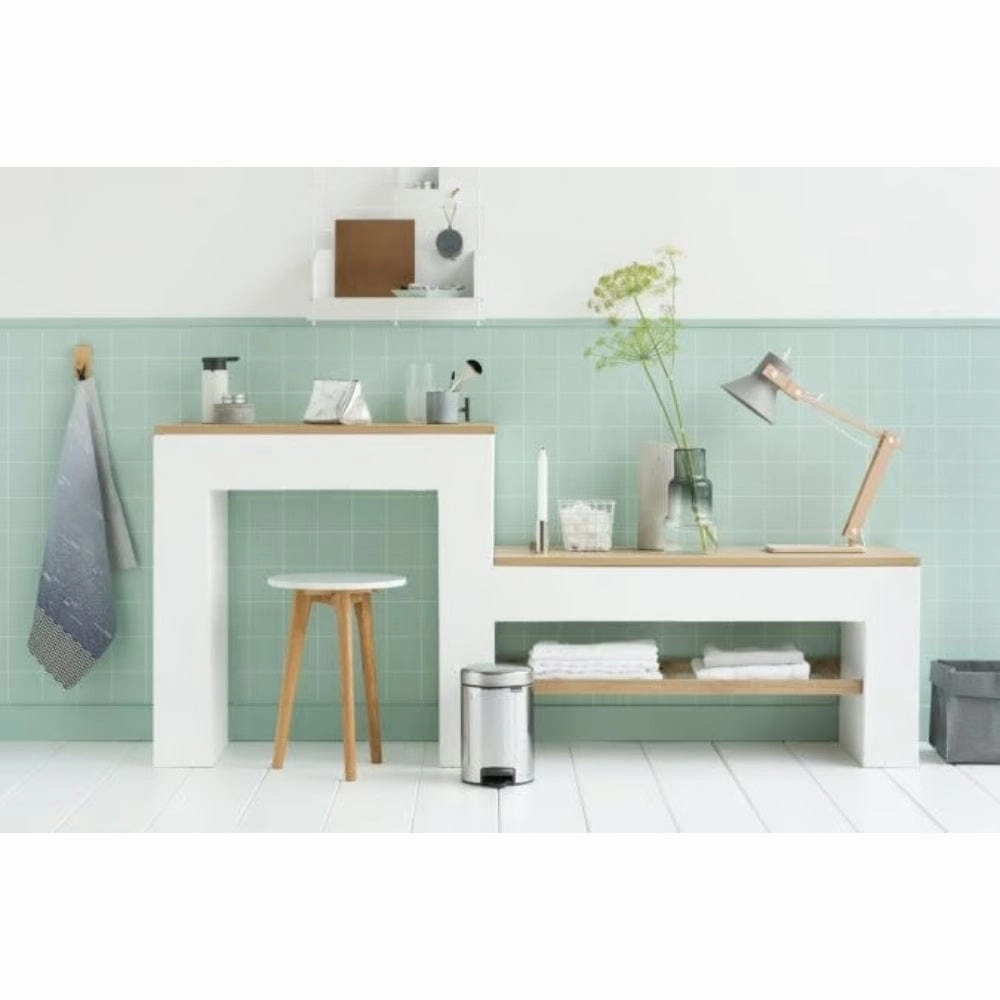 brabantia NewIcon Pedal Bin 3L In Brilliant Steel
