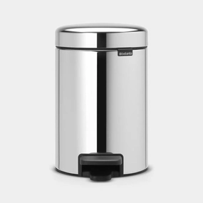 brabantia NewIcon Pedal Bin 3L In Brilliant Steel bathroom essentials,bathroom accessories,bathroom set