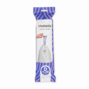brabantia PerfectFit Pack of 20 Bin Bags, Size D, 15-20L bathroom essentials,bathroom accessories,bathroom set