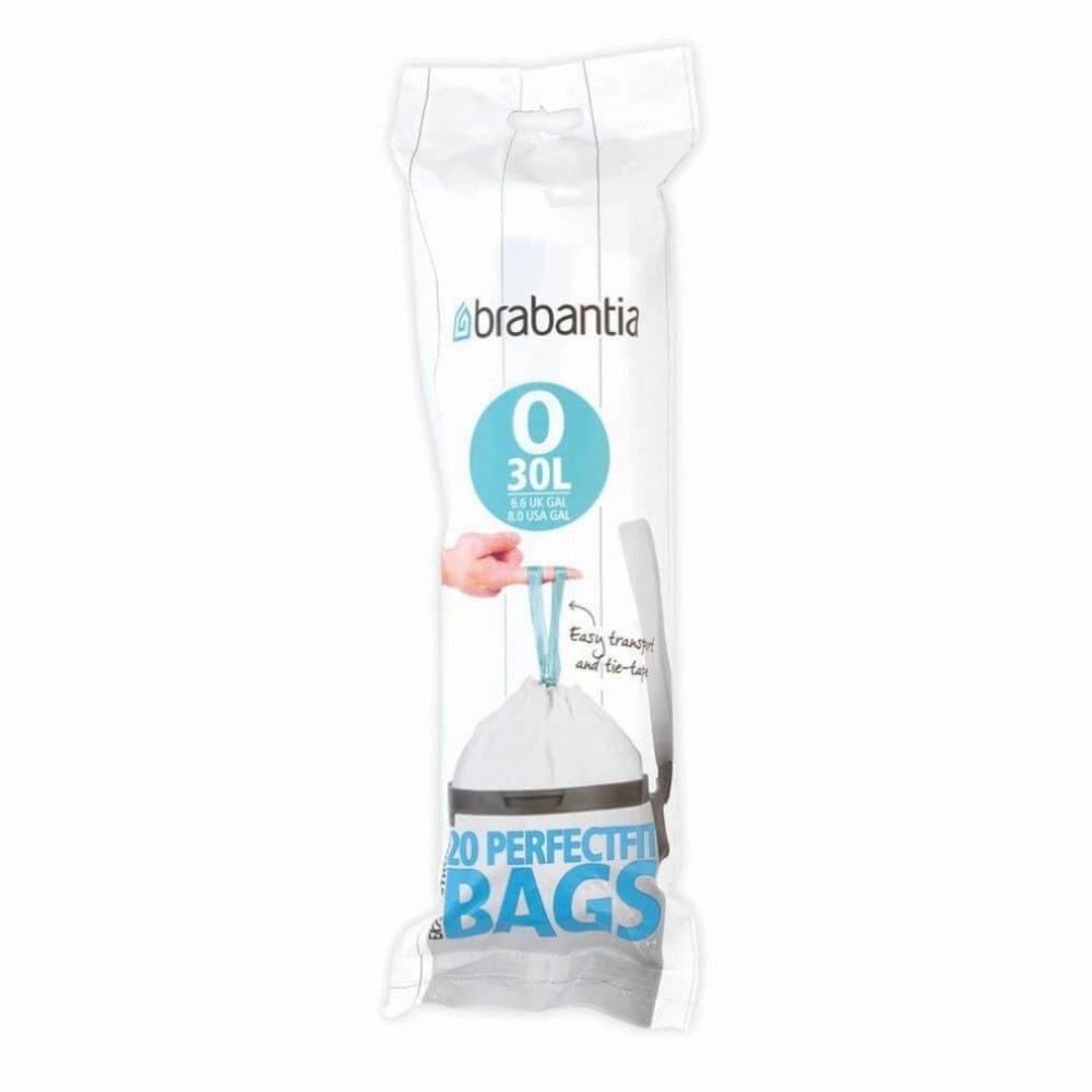 brabantia PerfectFit Pack of 20 Bin Bags, Size O, 30L bathroom essentials,bathroom accessories,bathroom set
