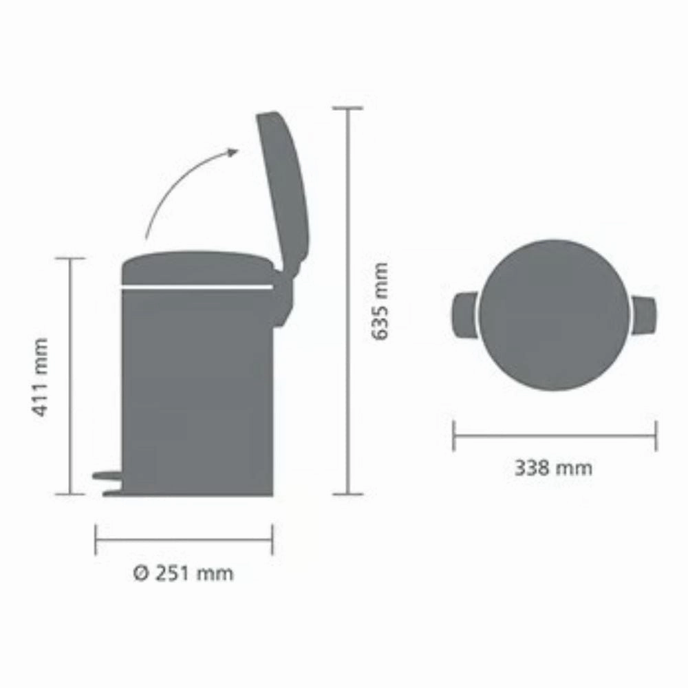 brabantia Soft Beige Pedal Bin 12 Litre In Soft Beige