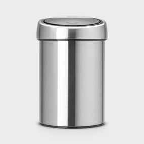 brabantia Touch Bin 3 litre In Matt Steel bathroom essentials,bathroom accessories,bathroom set