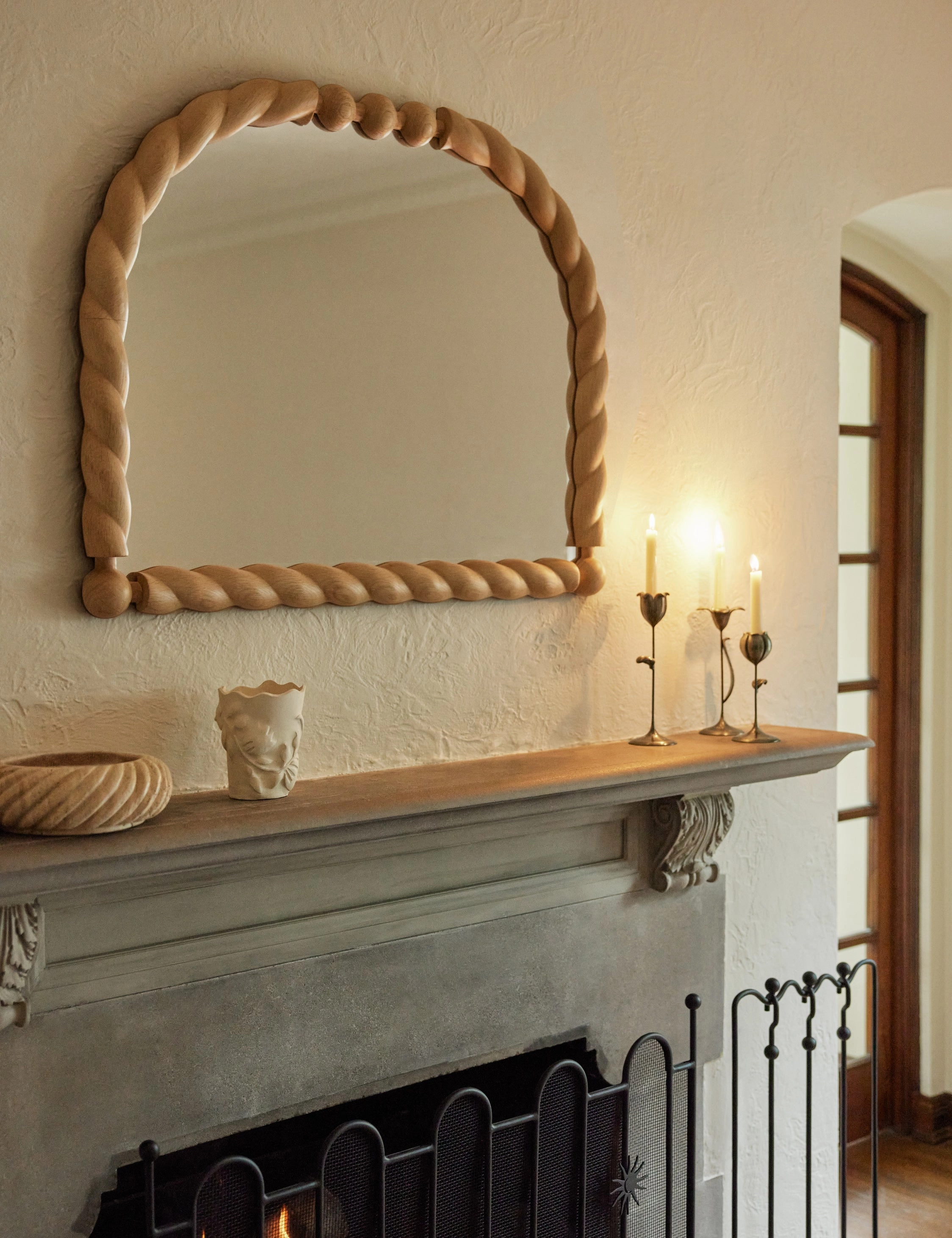Braided Mantel Mirror by Sarah Sherman Samuel decorative mirror,wall mirror,home decor