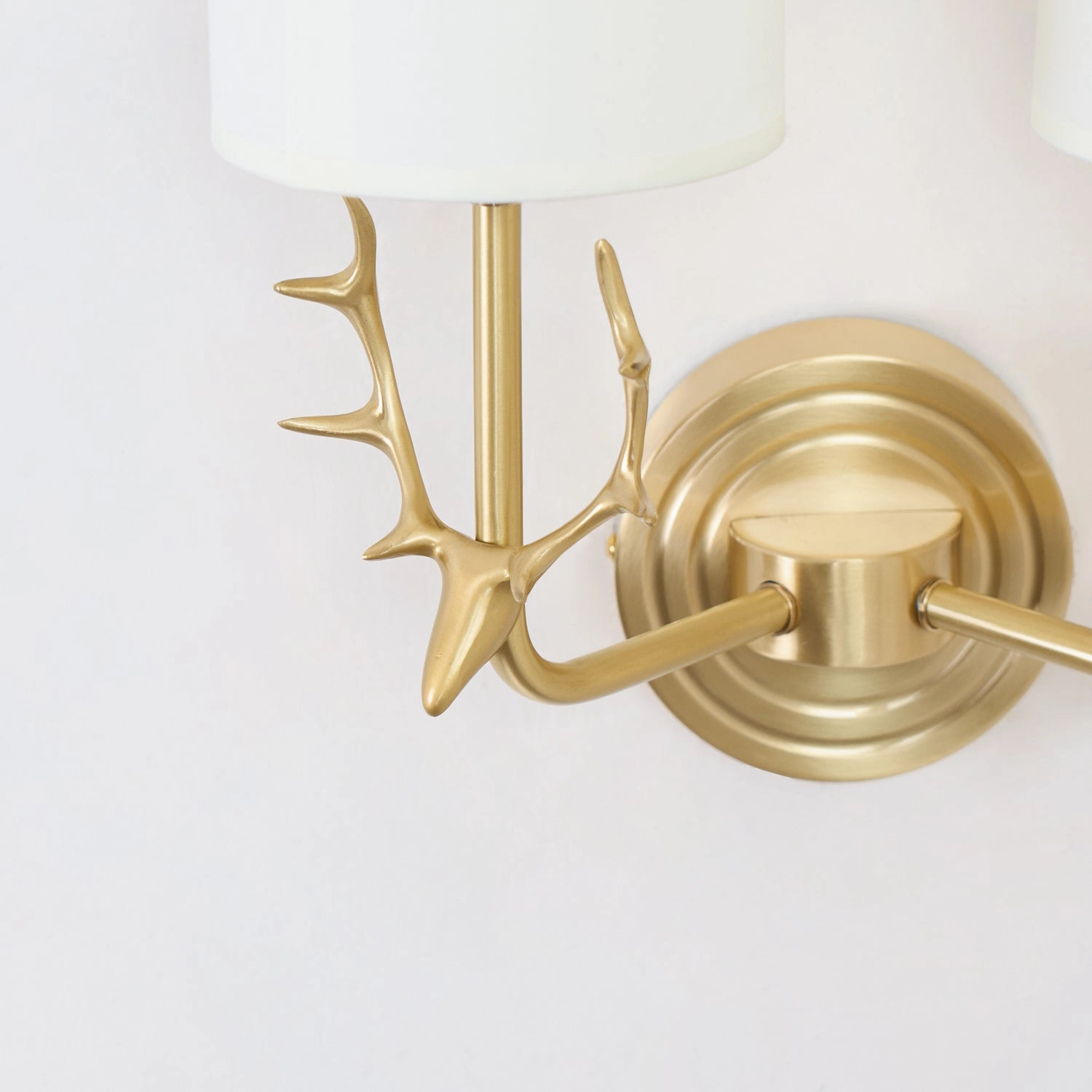 Brass Deer Head Wall Light