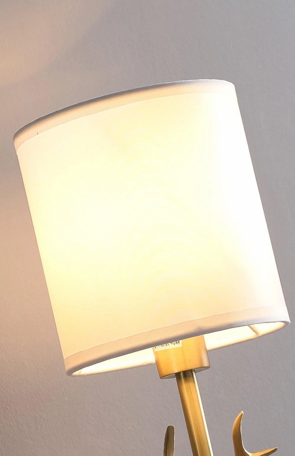 Brass Deer Head Wall Light