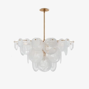 Brass Discs Cascading Chandelier chandelier,ceiling light,decorative lighting