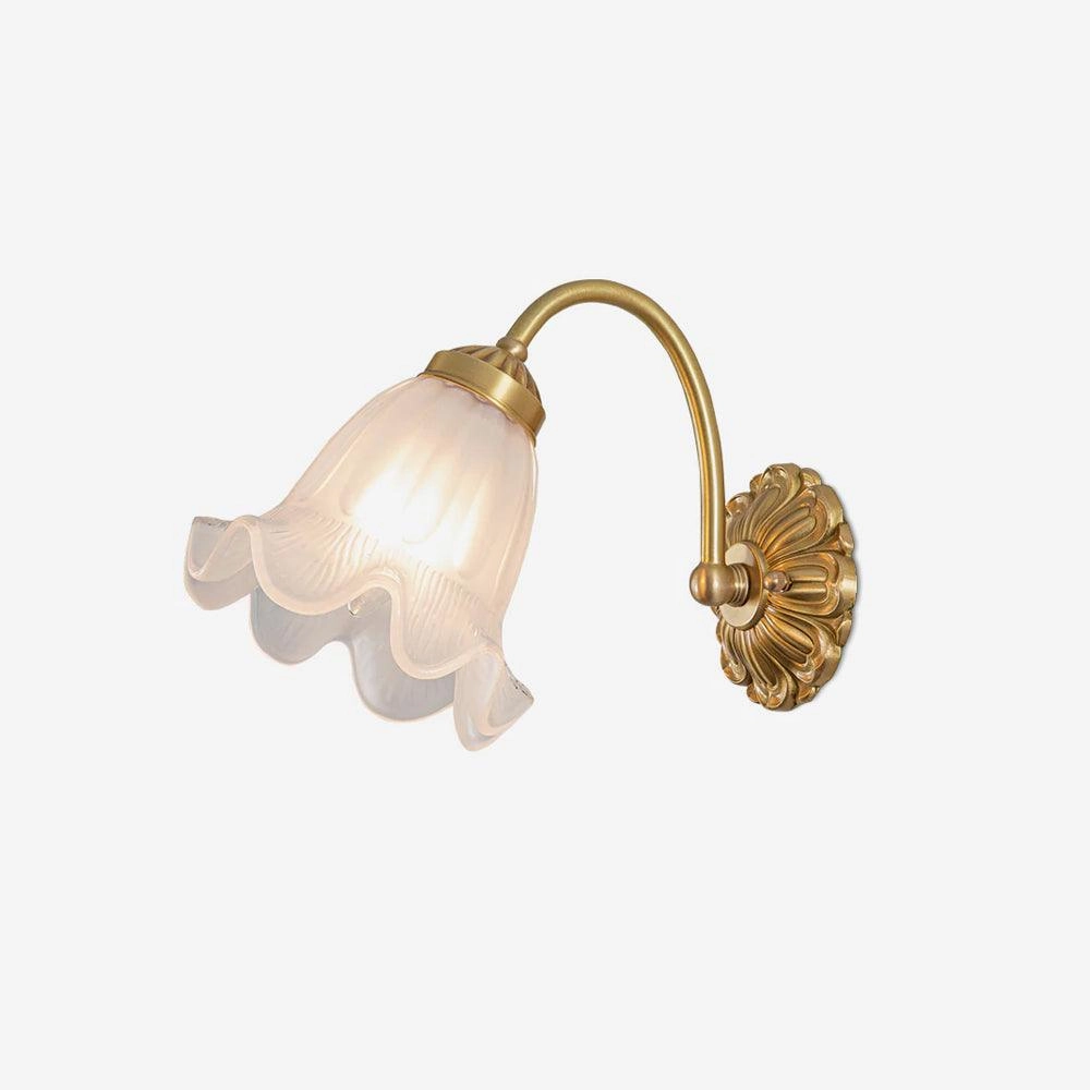 Brass Floral Glass Sconce wall sconce,wall light,home lighting
