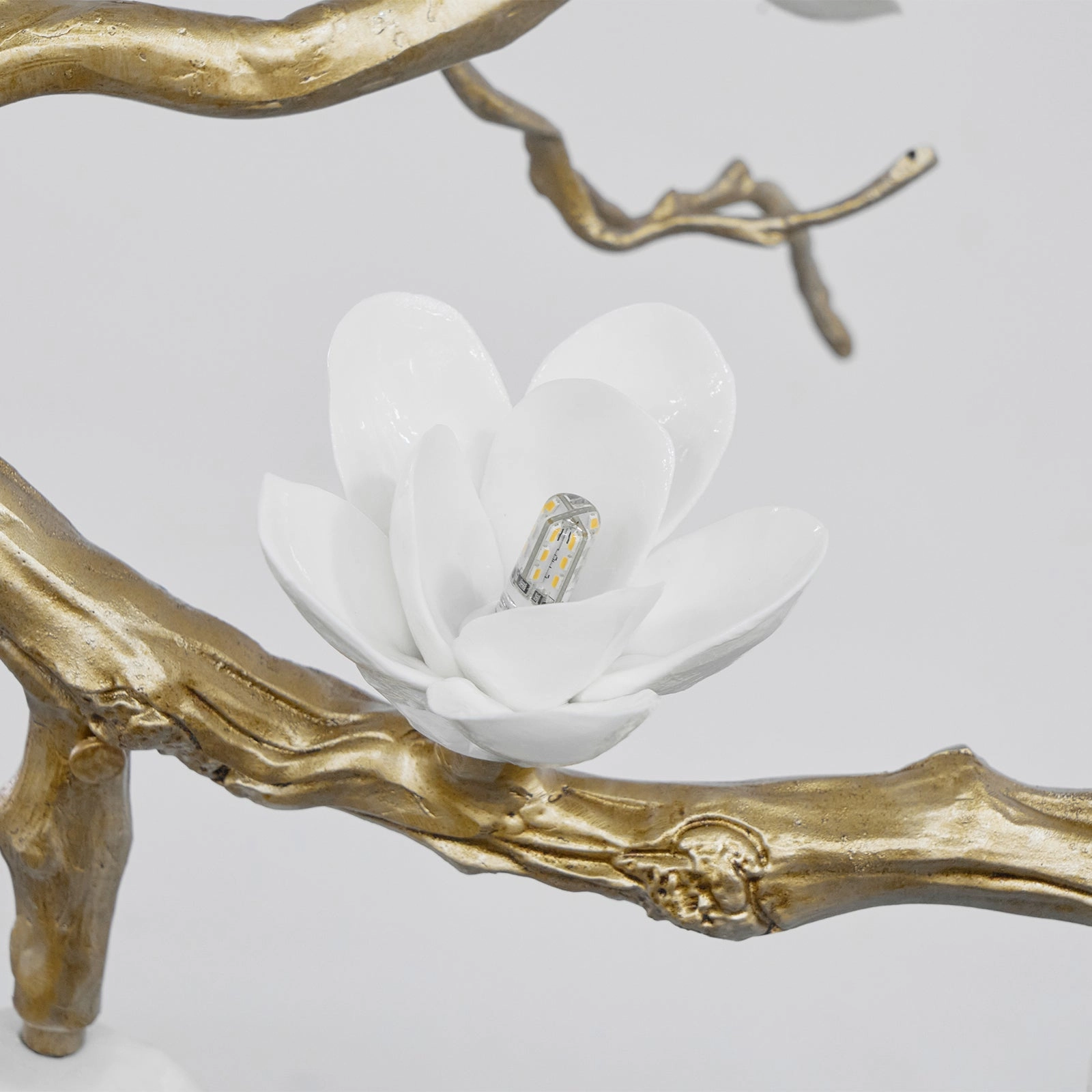 Brass Flower Branch Chandelier