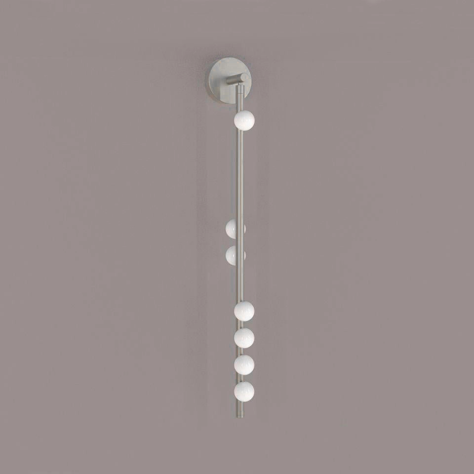 Brass Glass Tube Plug-in Wall Lamp