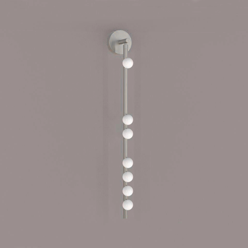 Brass Glass Tube Plug-in Wall Lamp
