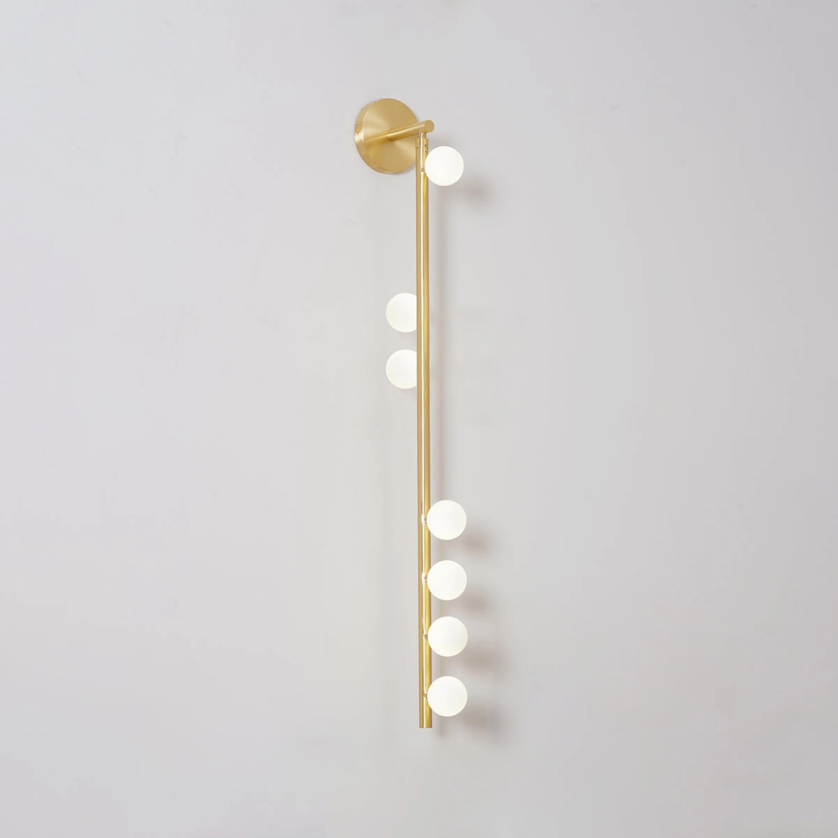 Brass Glass Tube Plug-in Wall Lamp