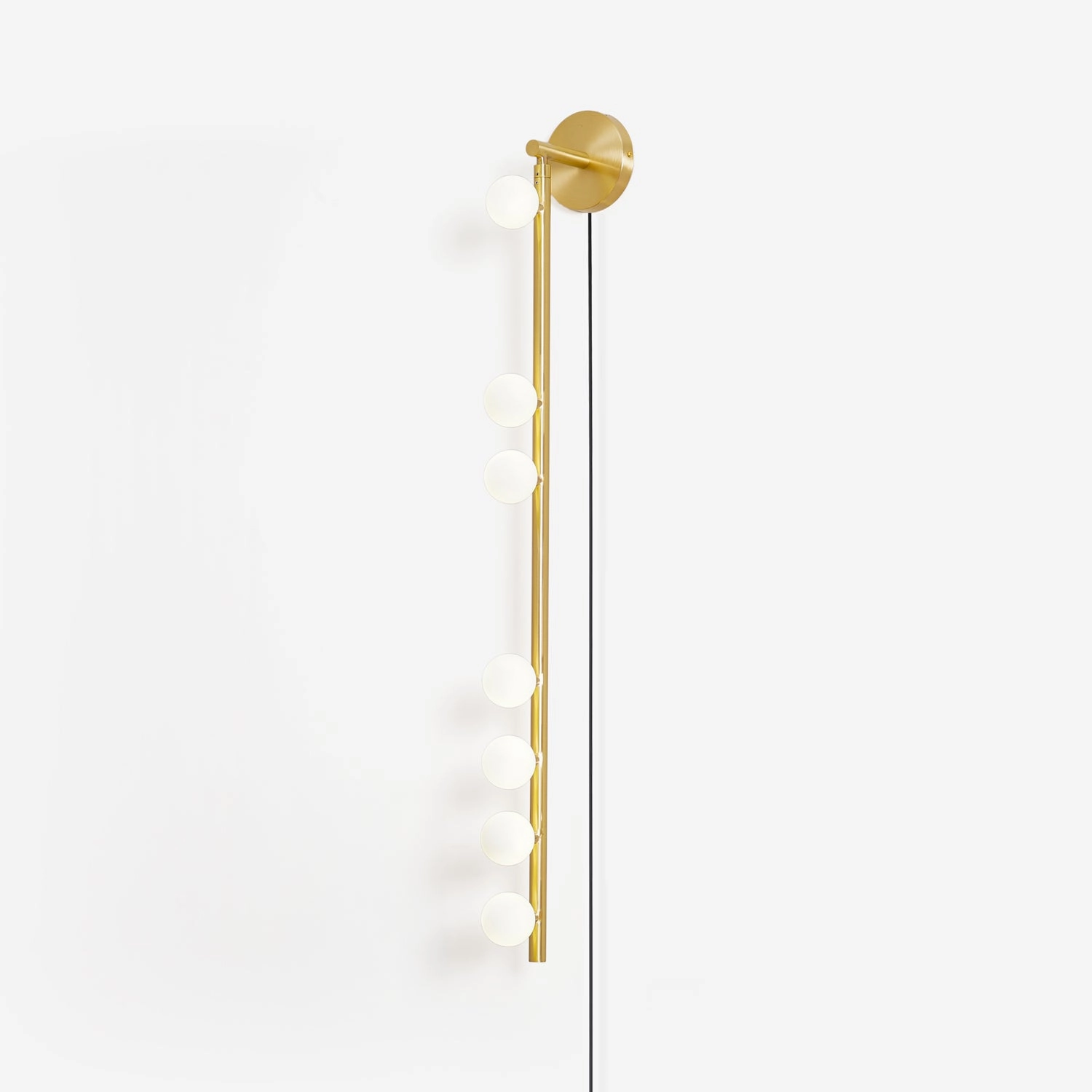 Brass Glass Tube Plug-in Wall Lamp wall sconce,wall light,home lighting