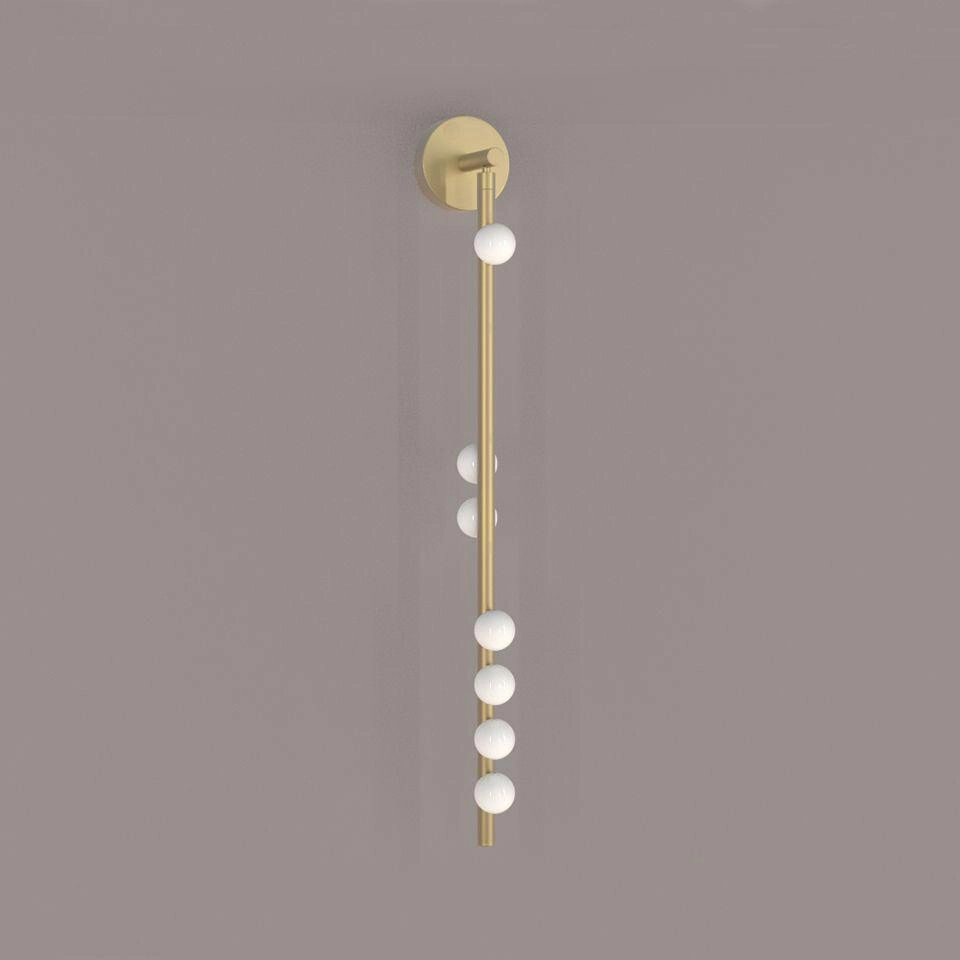 Brass Glass Tube Wall Lamp