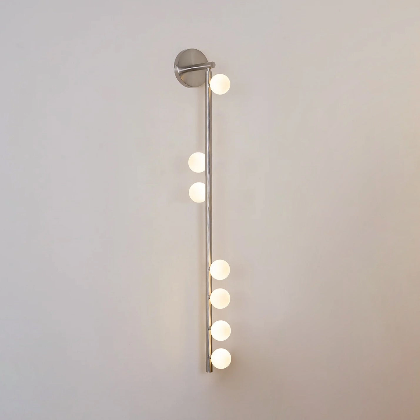 Brass Glass Tube Wall Lamp