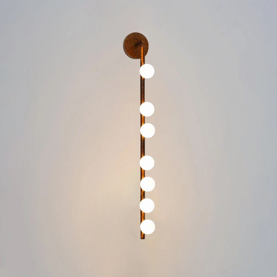 Brass Glass Tube Wall Lamp