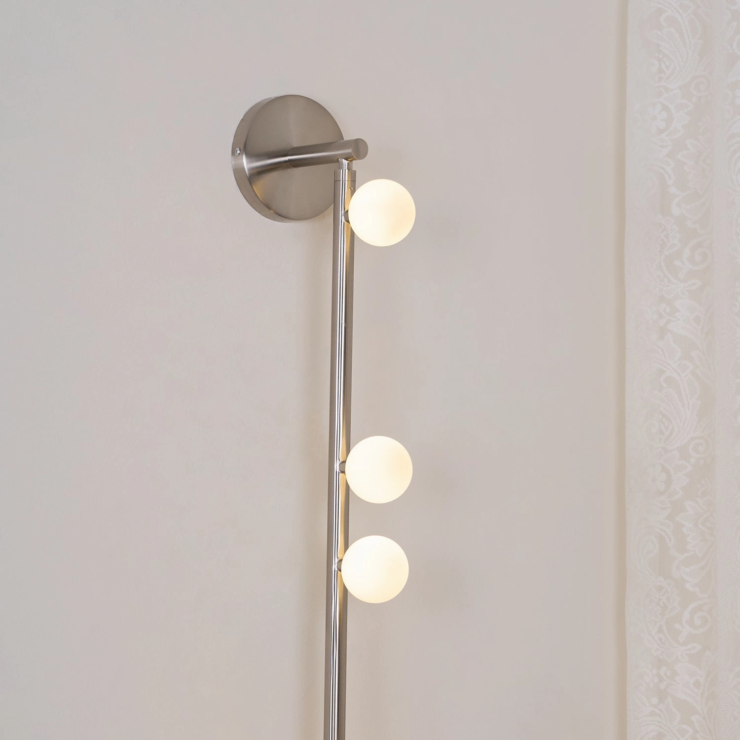 Brass Glass Tube Wall Lamp