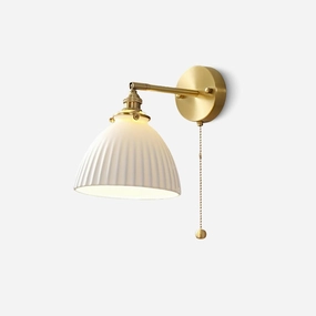 Brass Pleated Ceramic Wall Lamp wall sconce,wall light,home lighting