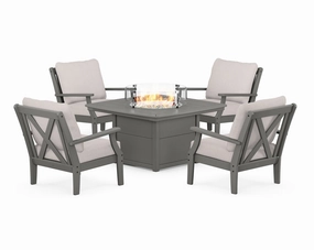 Braxton 5-Piece Deep Seating Conversation Set with Fire Pit Table chairs,dining chairs,home seating