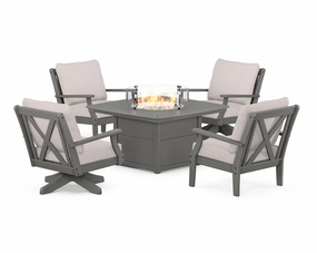 Braxton 5-Piece Deep Seating Set with Fire Table chairs,dining chairs,home seating