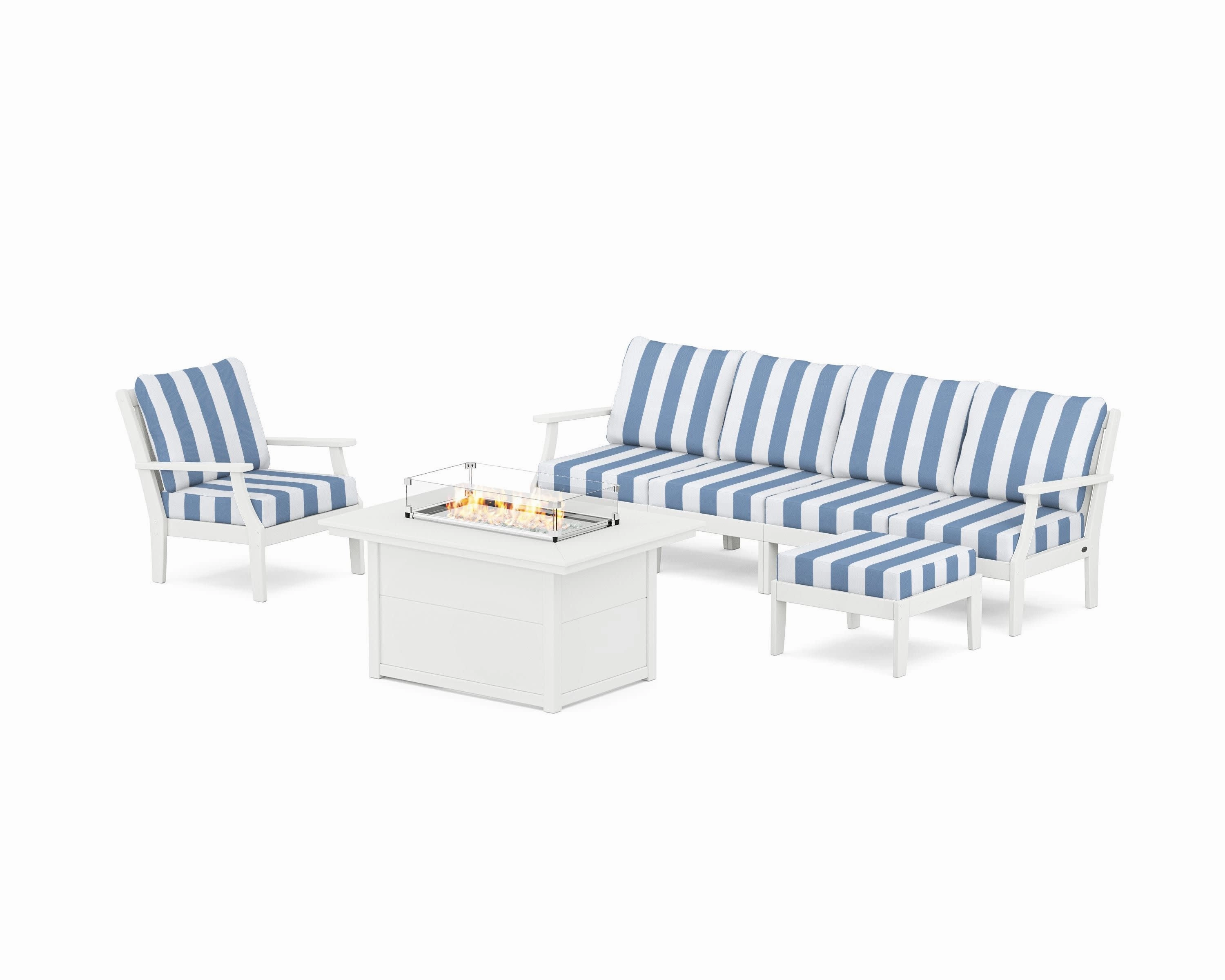 Braxton Sectional Lounge and Fire Pit Set