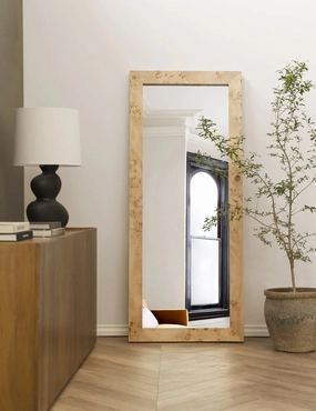 Bree Burl Wood Floor Mirror decorative mirror,wall mirror,home decor