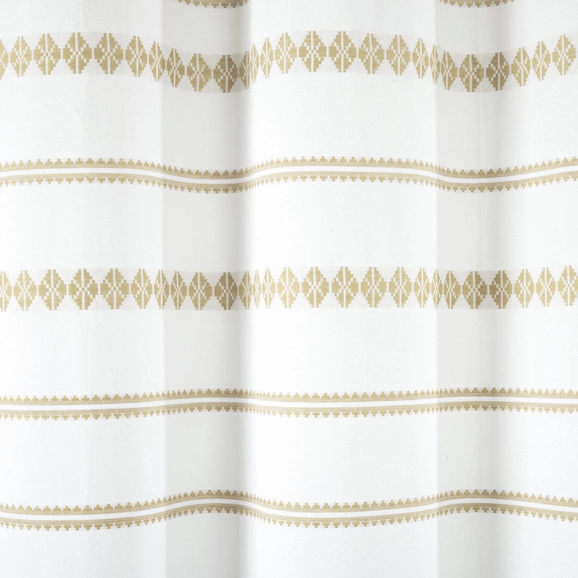 Breezy Chic Tassel Jacquard Recycled Cotton Shower Curtain
