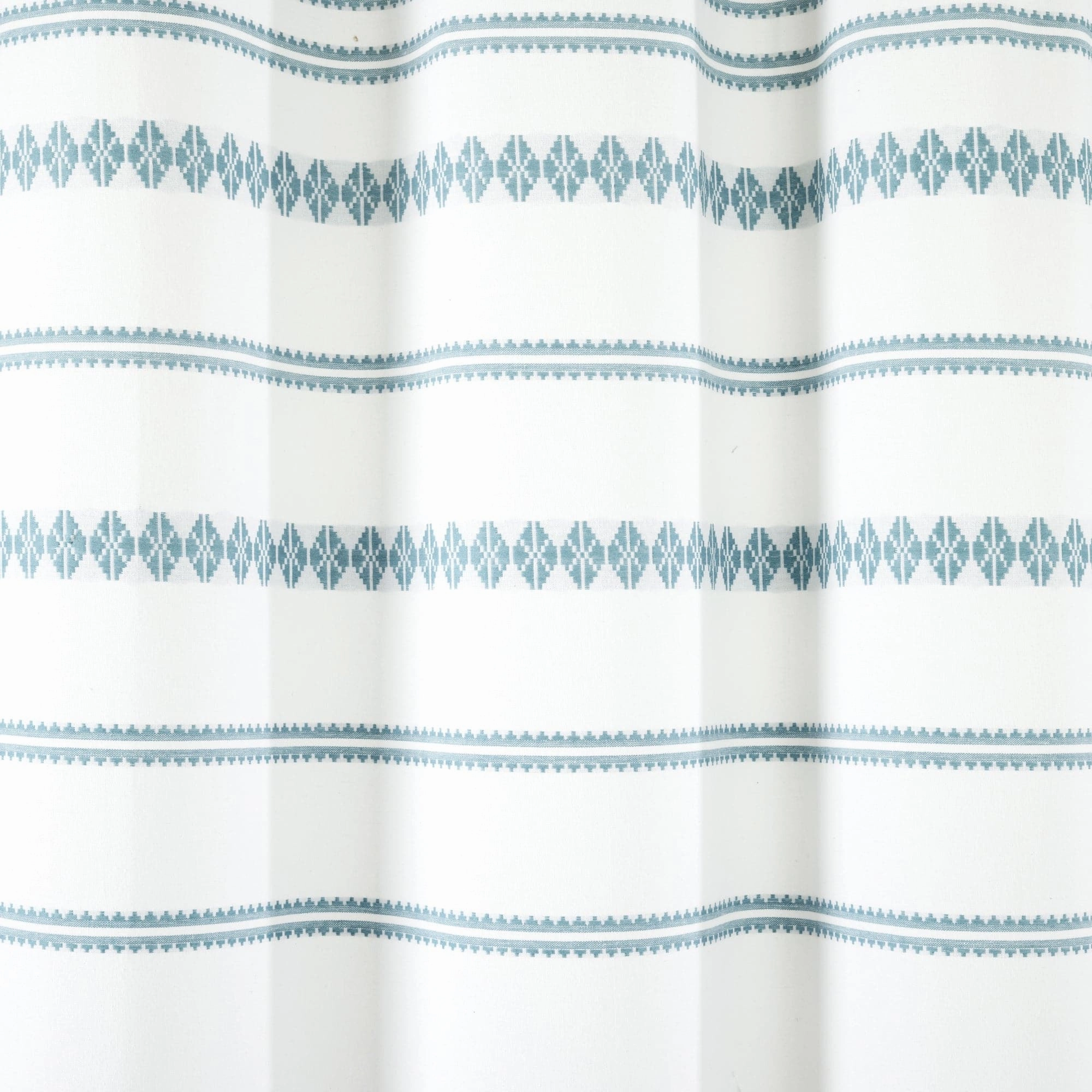 Breezy Chic Tassel Jacquard Recycled Cotton Shower Curtain