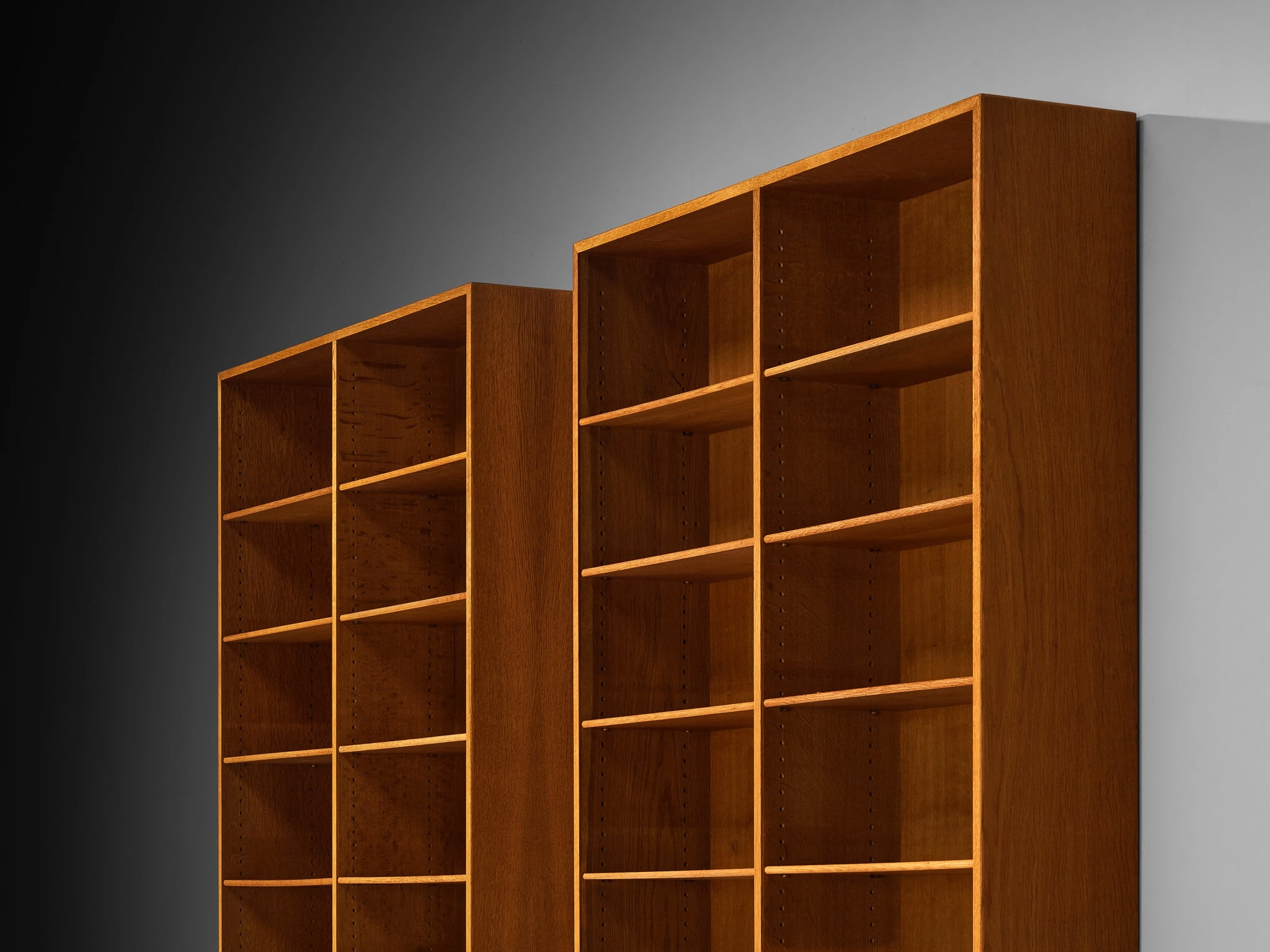Brge Mogensen Bookcases in Oak with Open Shelving