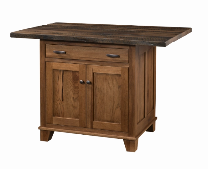 Bridgeport Kitchen Island with Reclaimed Barnwood Top storage cabinet,organizer,furniture storage