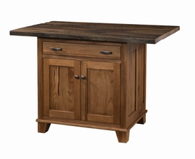 Bridgeport Kitchen Island with Reclaimed Barnwood Top storage cabinet,organizer,furniture storage