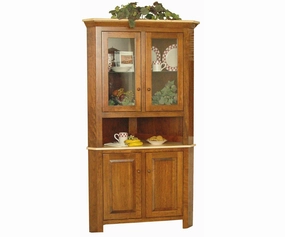 Brookline Corner Hutch storage cabinet,organizer,furniture storage