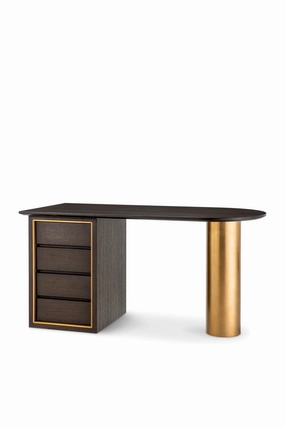 Brown Oak Contemporary Desk | Eichholtz Del Rio desk,home desk,workstation