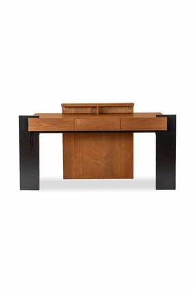 Brown Wooden Contemporary Desk | Liang & Eimil Bugano desk,home desk,workstation