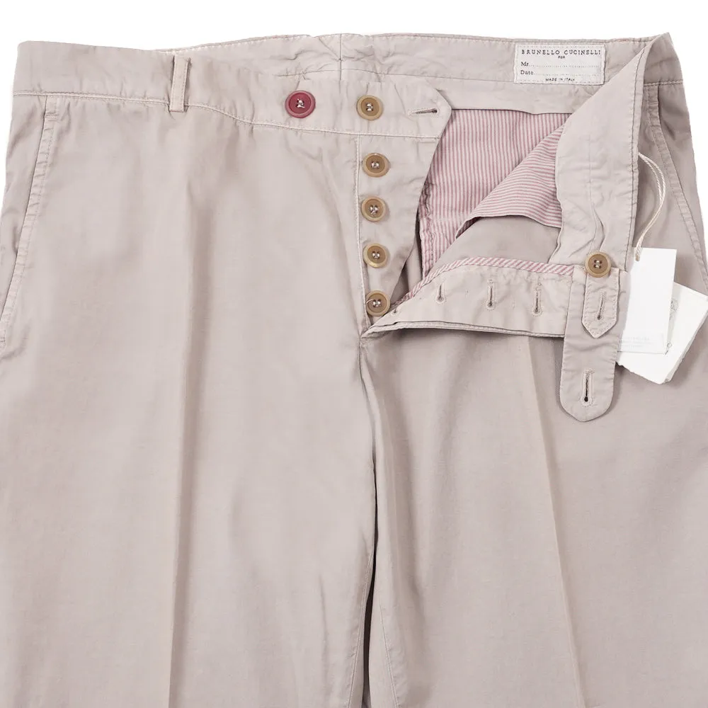 Brunello Cucinelli Button-Fly Cotton Pants Clothing_Brunello-Cucinelli