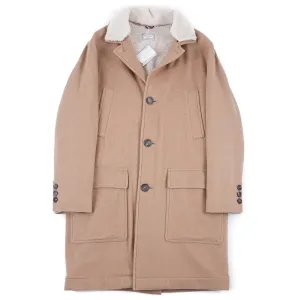 Brunello Cucinelli Cashmere Coat with Shearling Lining Clothing_Brunello-Cucinelli