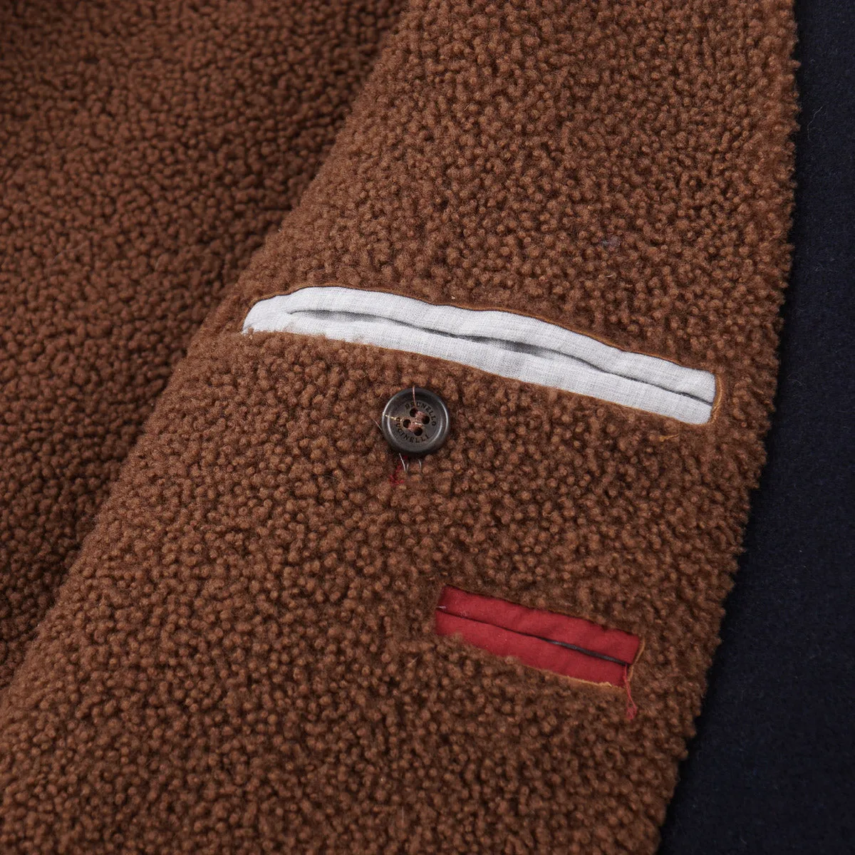 Brunello Cucinelli Cashmere Coat with Shearling Lining Clothing_Brunello-Cucinelli